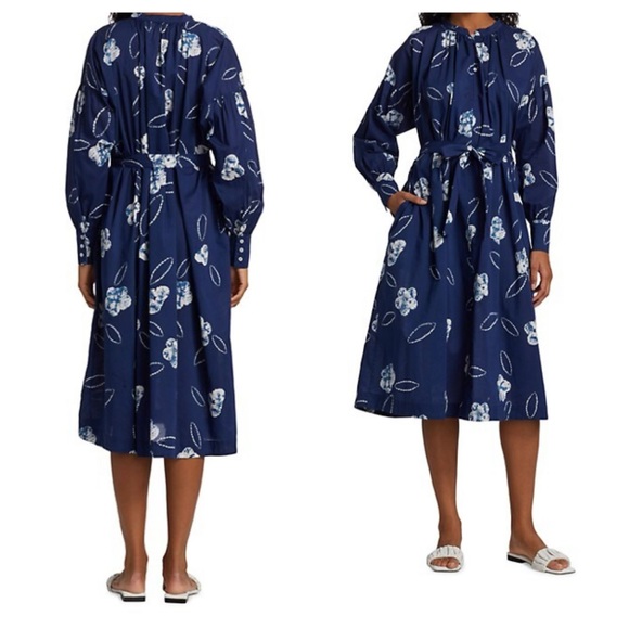 Midi Dress In Blue by BAUM UND PFERDGARTEN - Picture 2 of 3